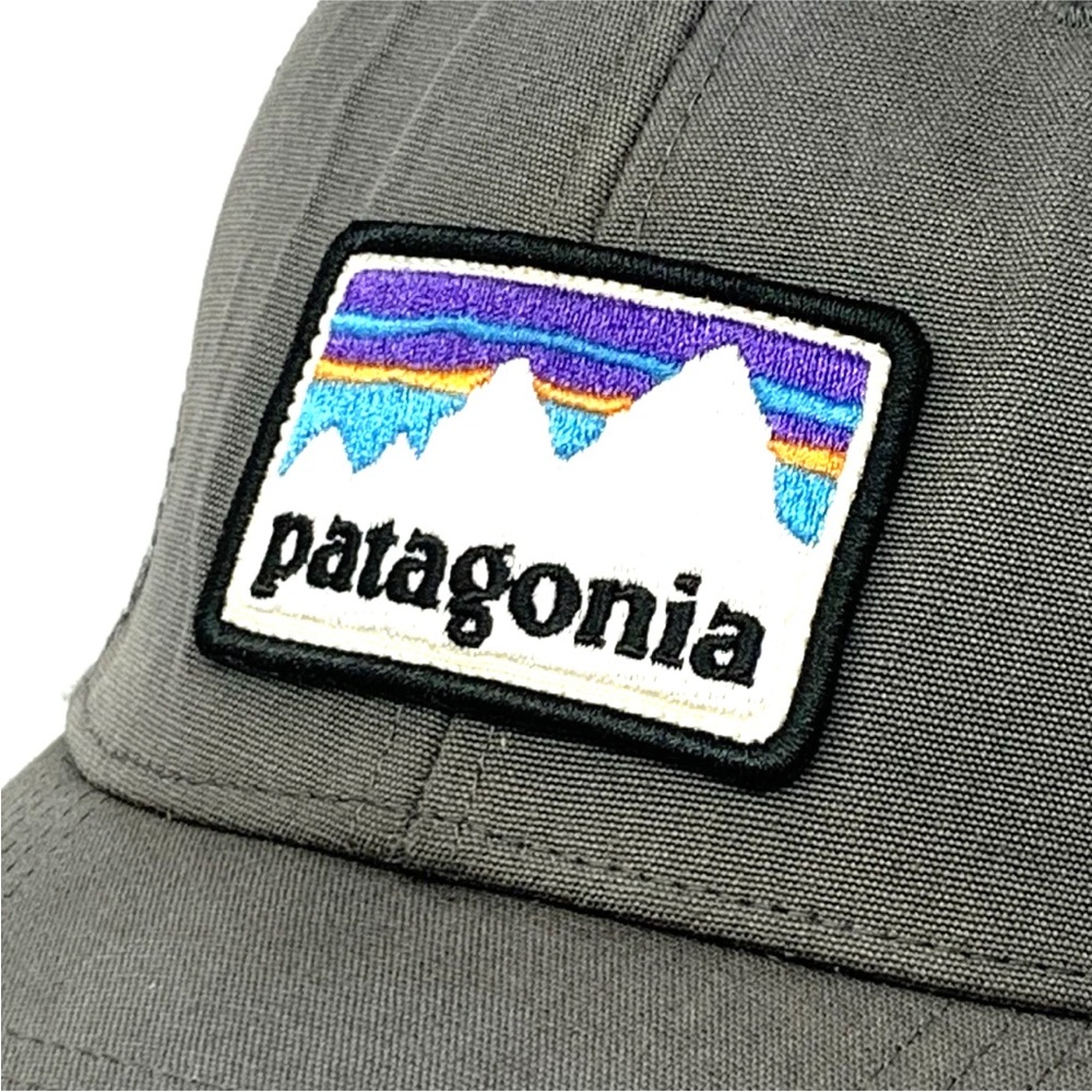Patagonia Men Cap Hat Trucker Baseball Dad Gray Mesh Cap Snapback Patch Logo - Picture 2 of 12